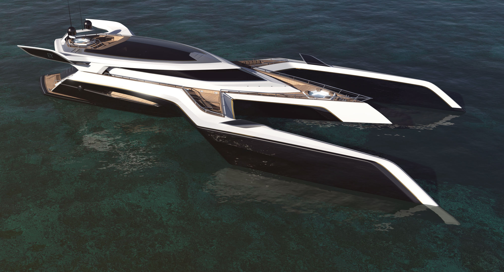 Trimaran yacht design