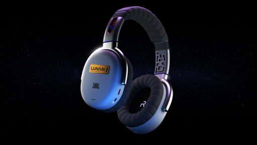 Projektowanie produktu - słuchawki JBL o nazwie LUNAR, projekt wzorowany na branży kosmicznej. Projekt biura Czyżewski Design