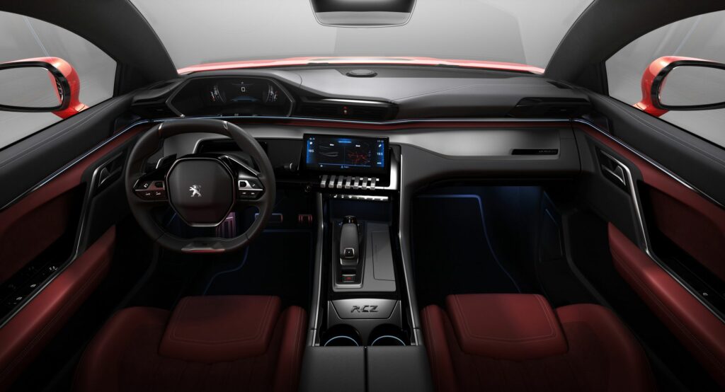 Peugeot RCZ Concept – projekt kokpitu i przestrzeni kierowcy