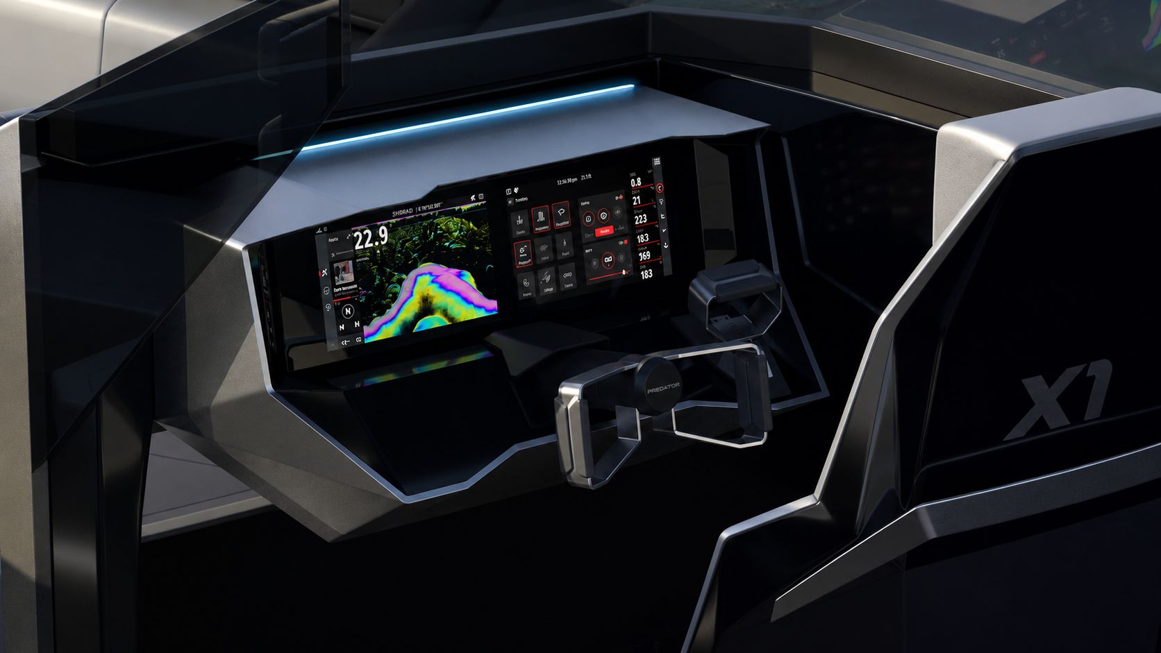 Raptor X1 – projekt kierownicy i stanowiska sterowania